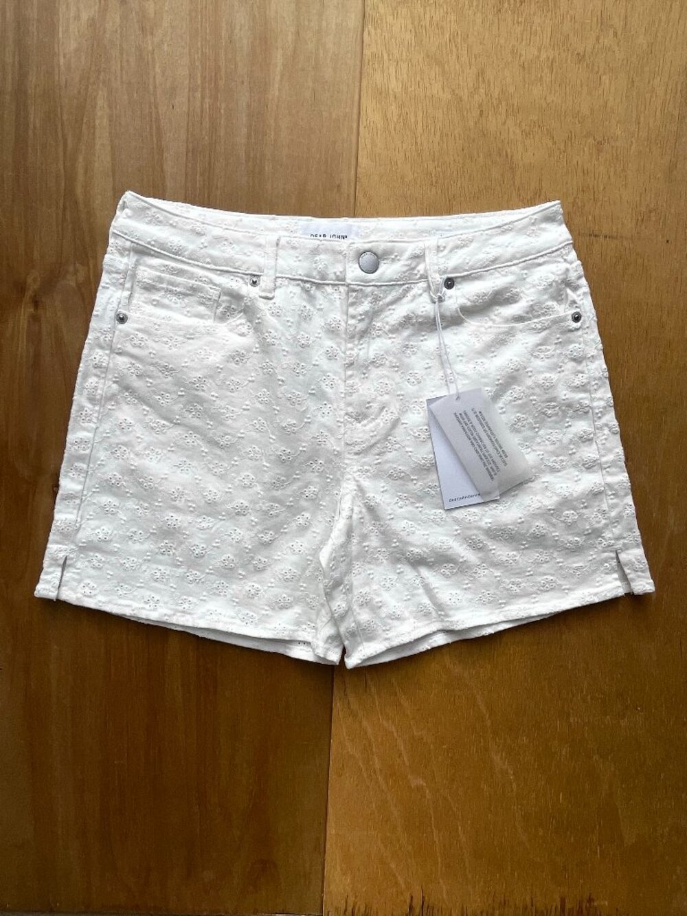 DEAR JOHN JULIAN SHORT Women’s sz 28 White Lace High Rise Stretch NEW